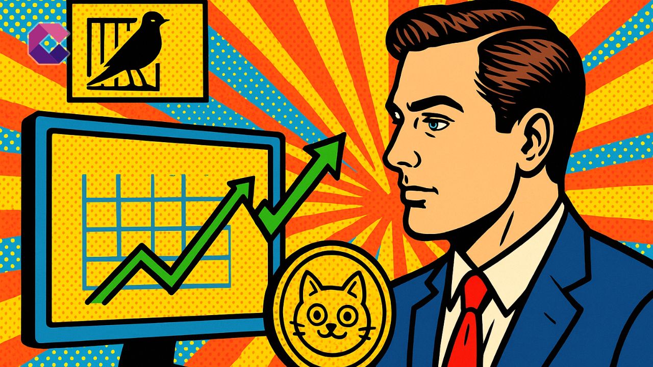 ETF su una meme coin - Illustrazione in stile pop art - Cryptonews Italia