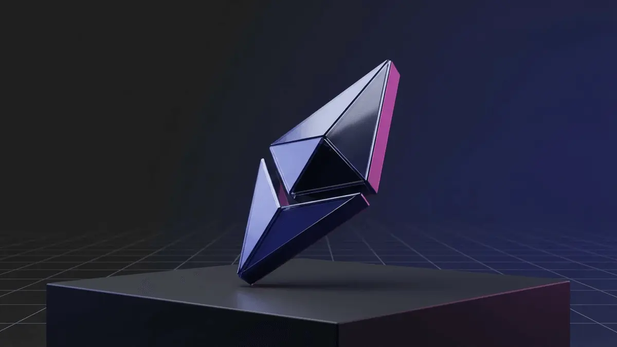 Abstract ONDO token rising over a technical grid, symbolizing a September crypto market rebound.