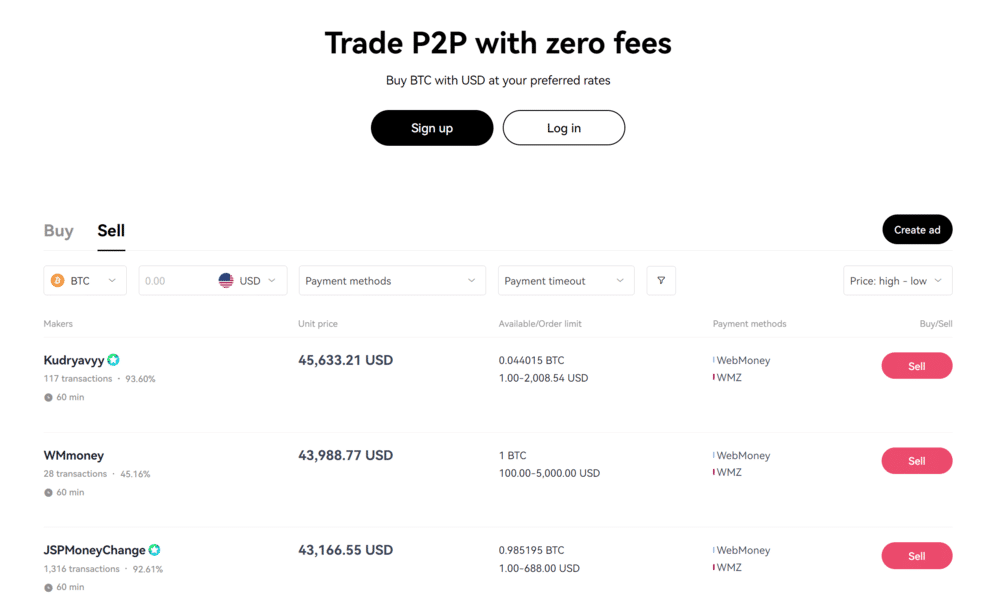 بيع بيتكوين من النظير إلى النظير (P2P)