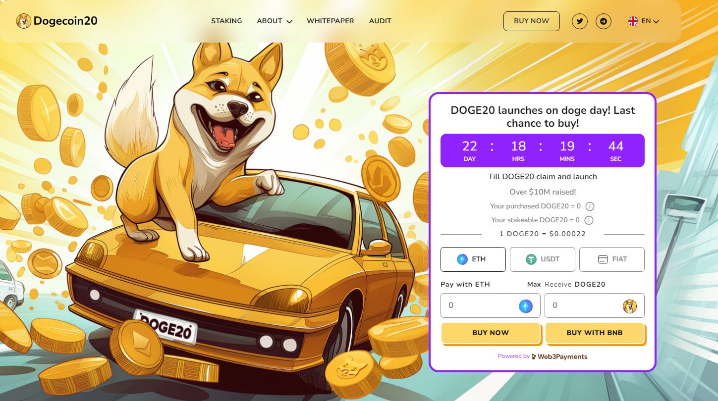 العملة الرقمية دوج كوين 20