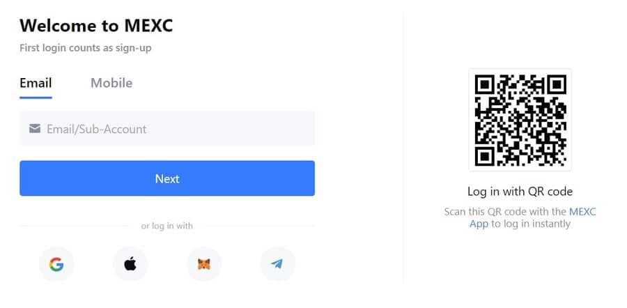 كيفية التسجيل في منصة MEXC