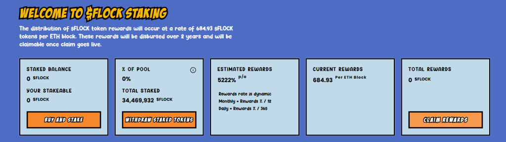 بيانات واجهة الرهن الخاصة بمشروع Flockerz