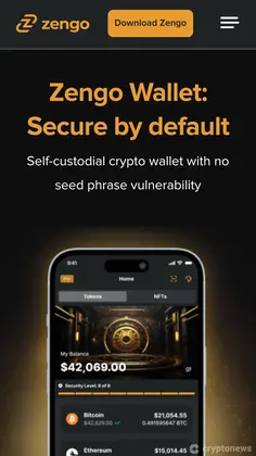 الصفحة الترحيبية لموقع Zengo
