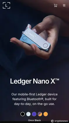 صفحة محفظة Ledger Nano X من موقع Ledger
